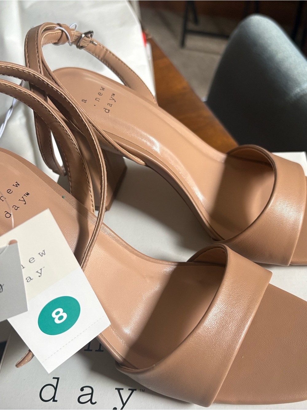 a new day Nude/Tan Slingback Block Heel Sandals - Women's